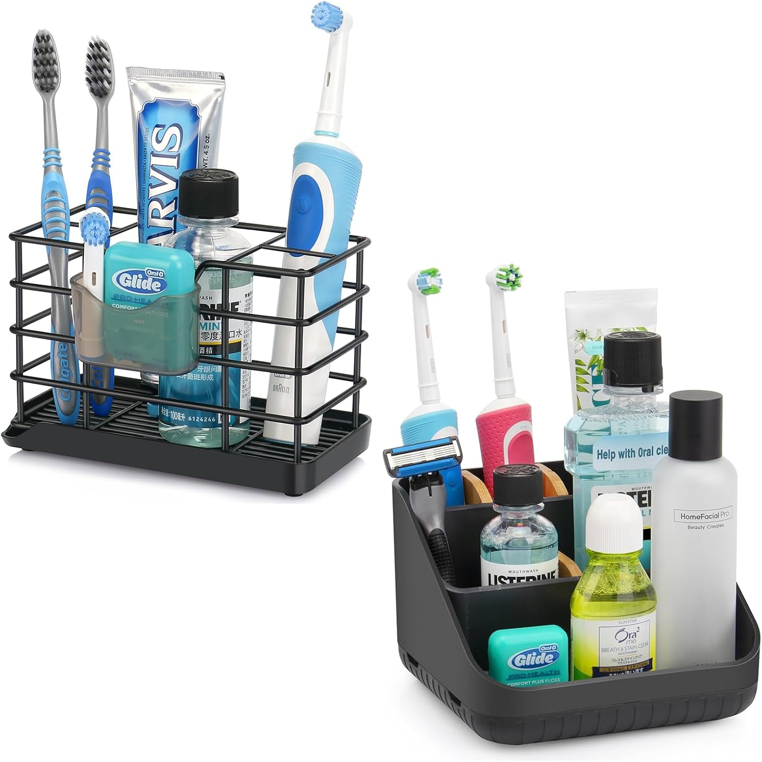 Fast-Mounting Electric Toothbrush and Toothpaste Holder