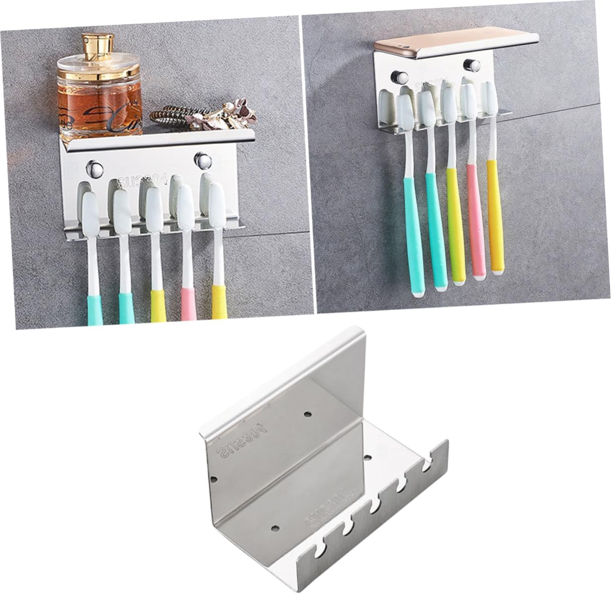 Ciieeo Wall Mounted Stainless Steel Toothbrush Holder