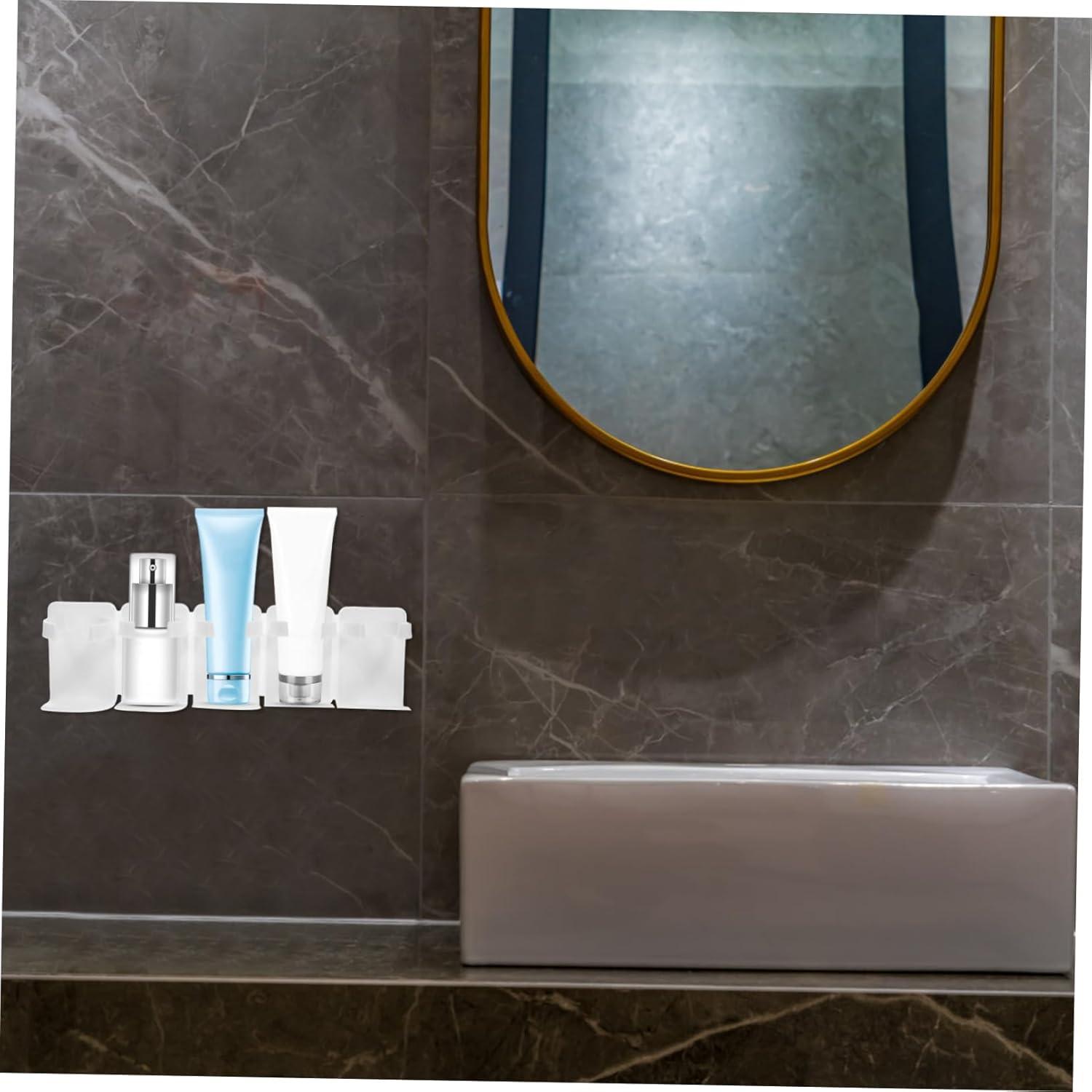 Luxshiny Wall Mounted Shower Organizer Multi-Purpose Storage Rack No Drilling