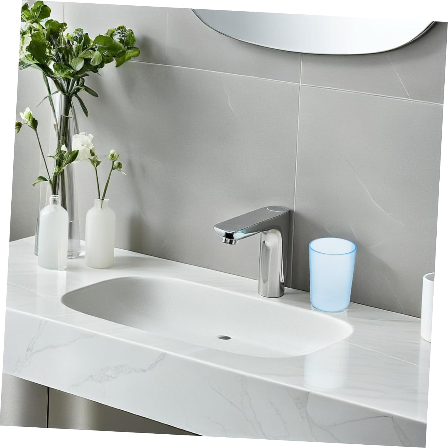 IMIKEYA Transparent Toothbrush Gargle Cup for Adults and Kids