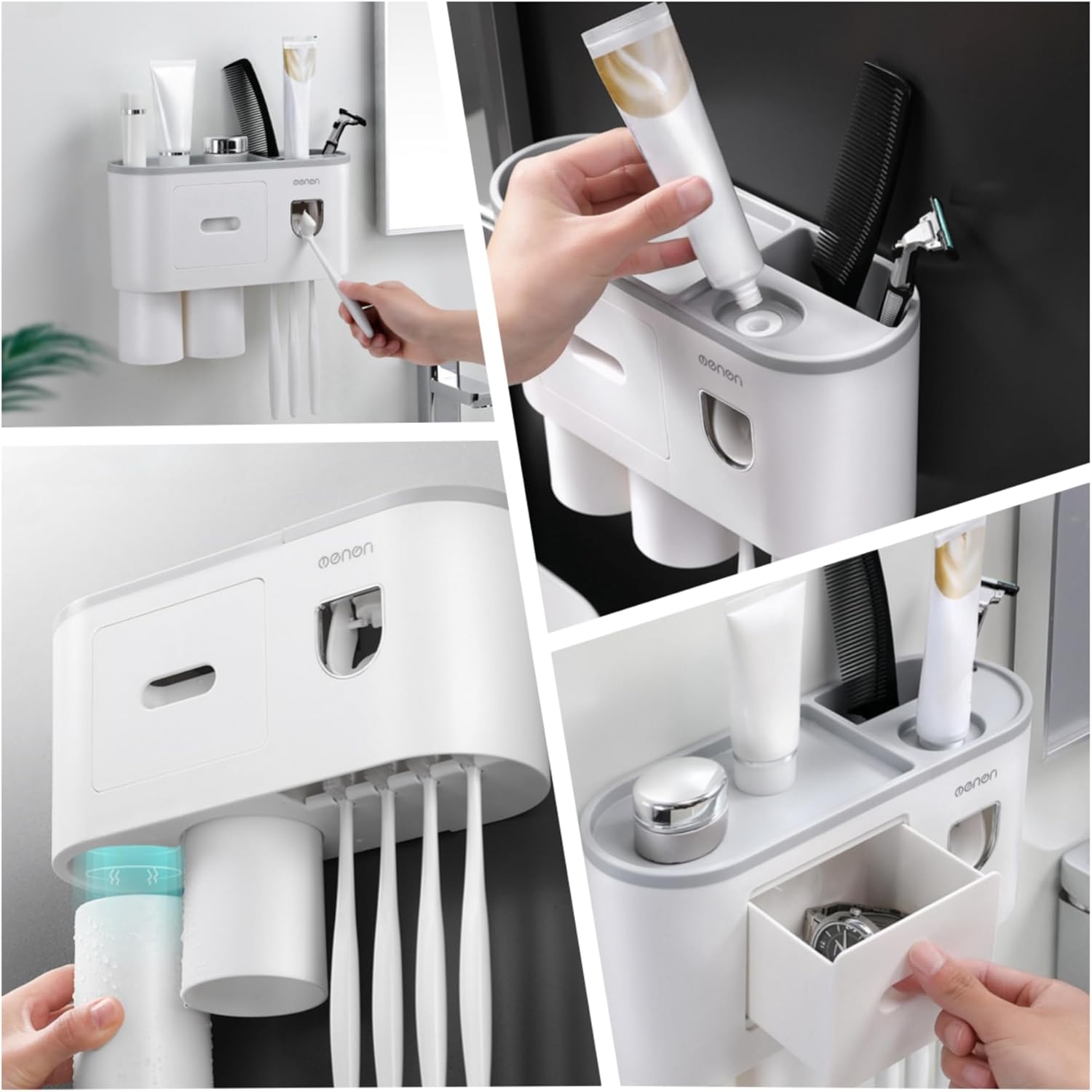 No-Drill Wall-Mounted Toothbrush Holder
