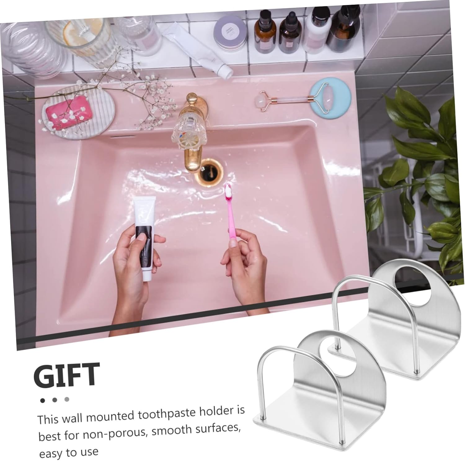 Stainless Steel Wall Mount Toothpaste Holder