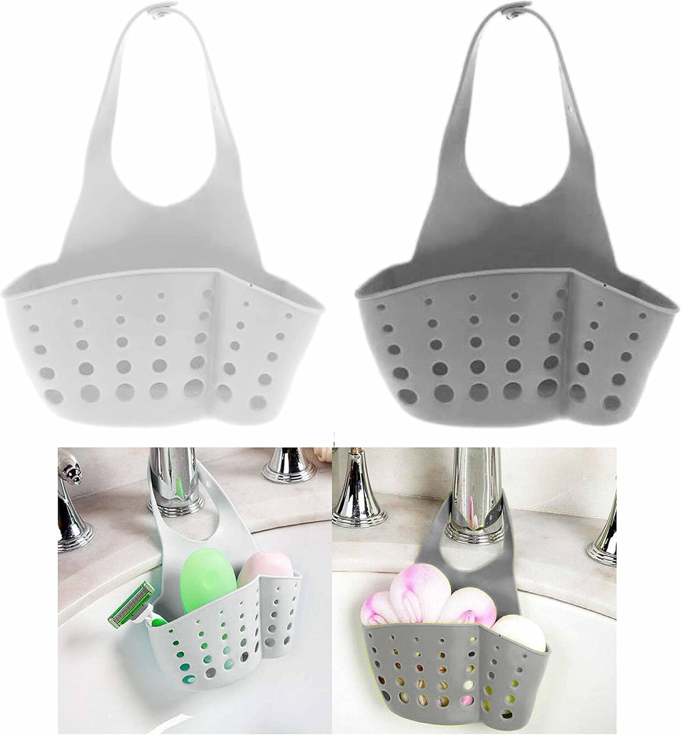 1 Pc Kitchen Sink Caddy Sponge Bathroom Shower Bath Soap Organizer