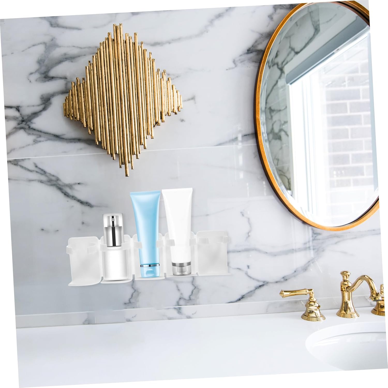 Ciieeo Punch Bathroom Wall Shelf