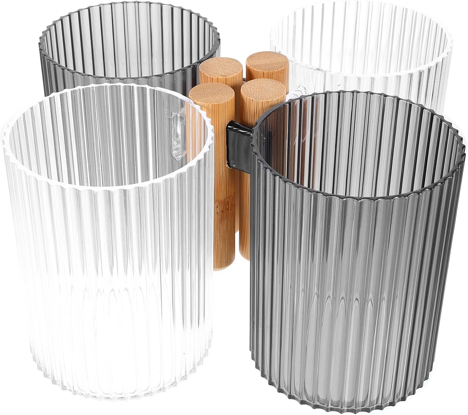 4-PackTransparent Travel-Friendly Storage Cups