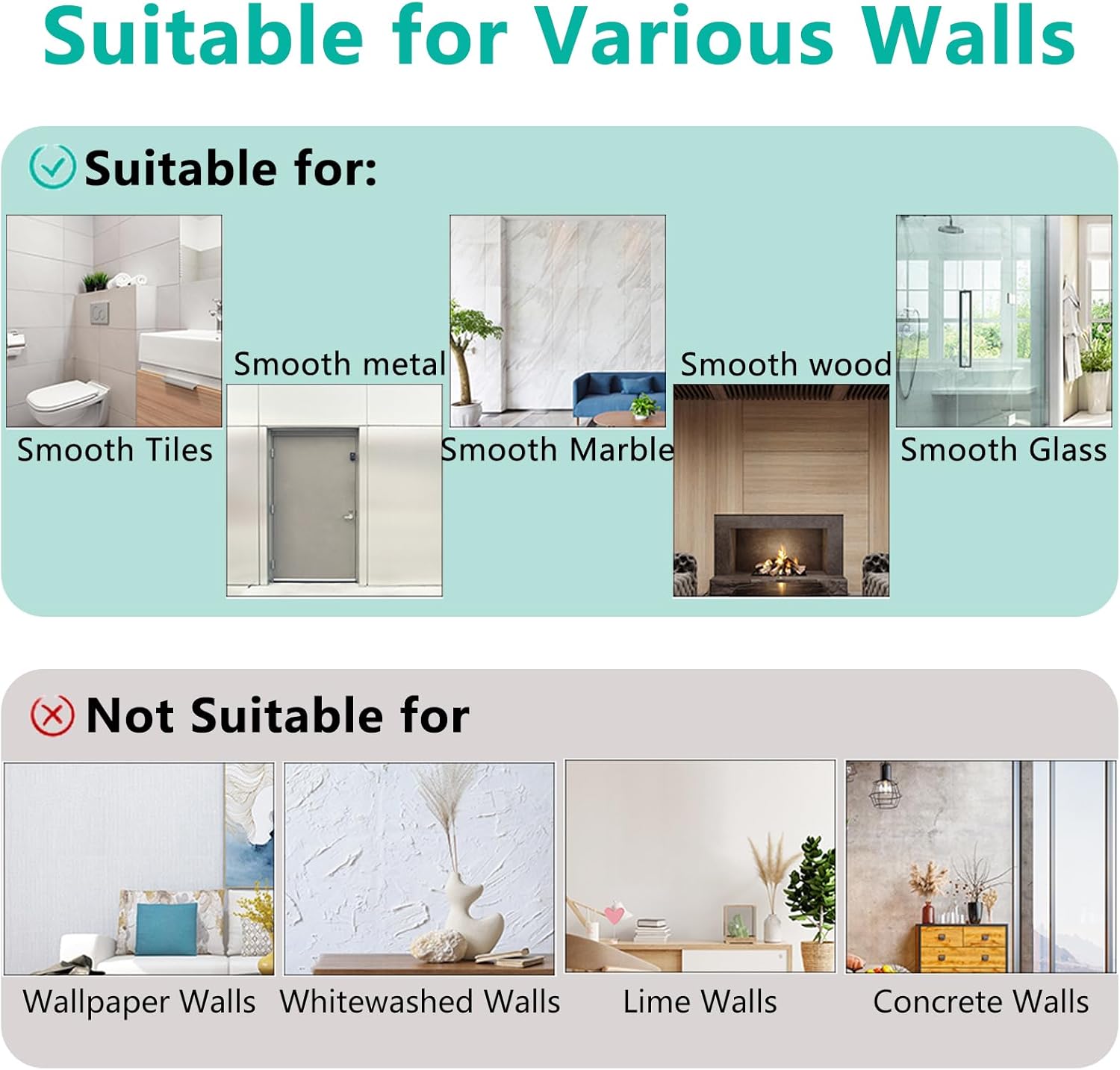 4-Piece Adhesive Shower Caddies for bathrooms