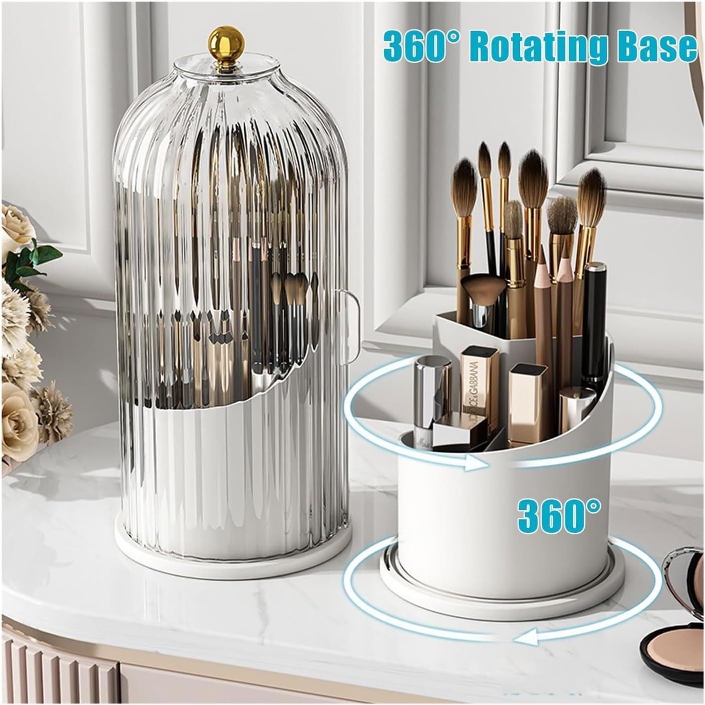 Slide Lid Toothbrush Holder
