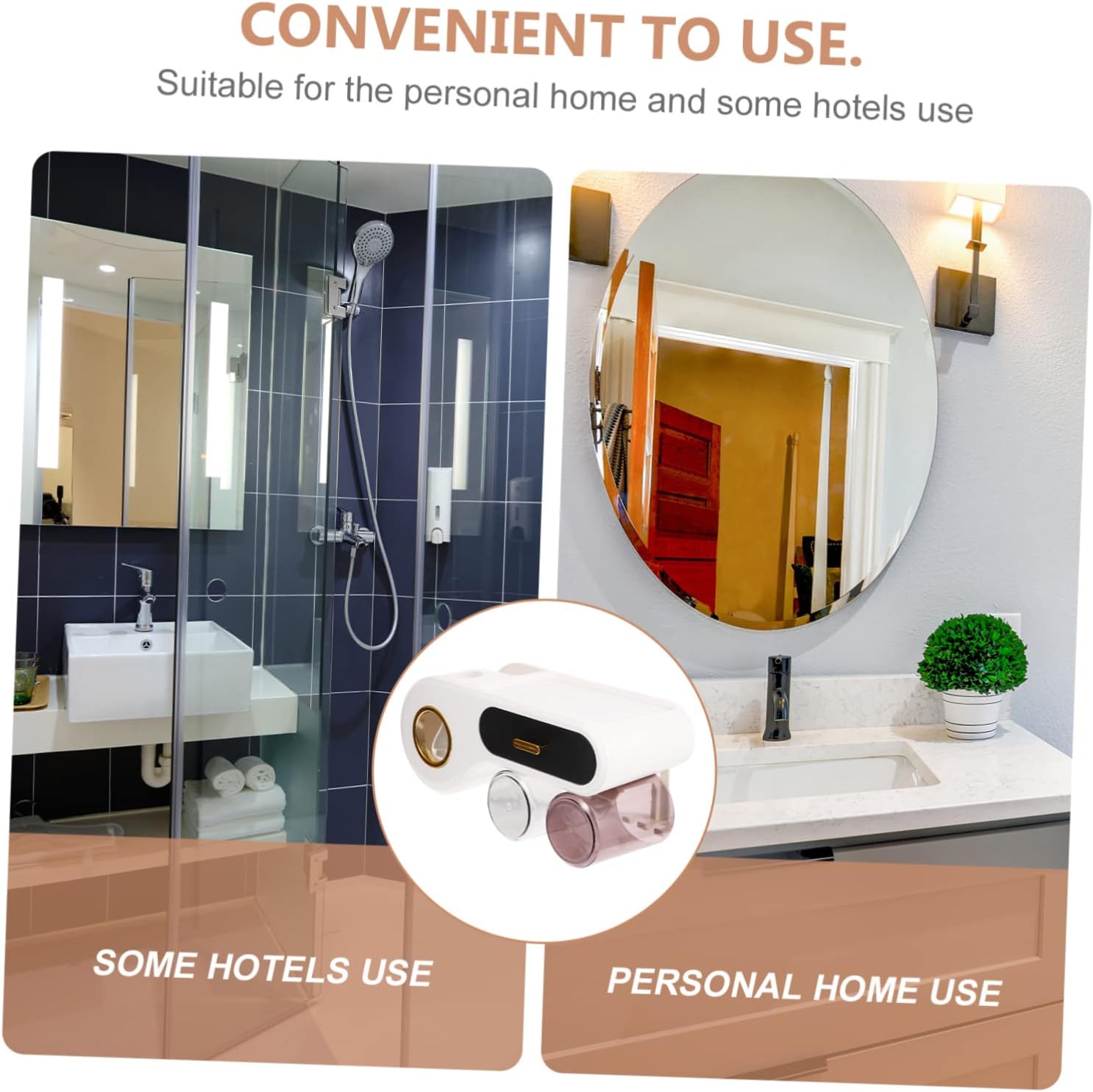 Wakauto Wall-Mounted Toothbrush Holder