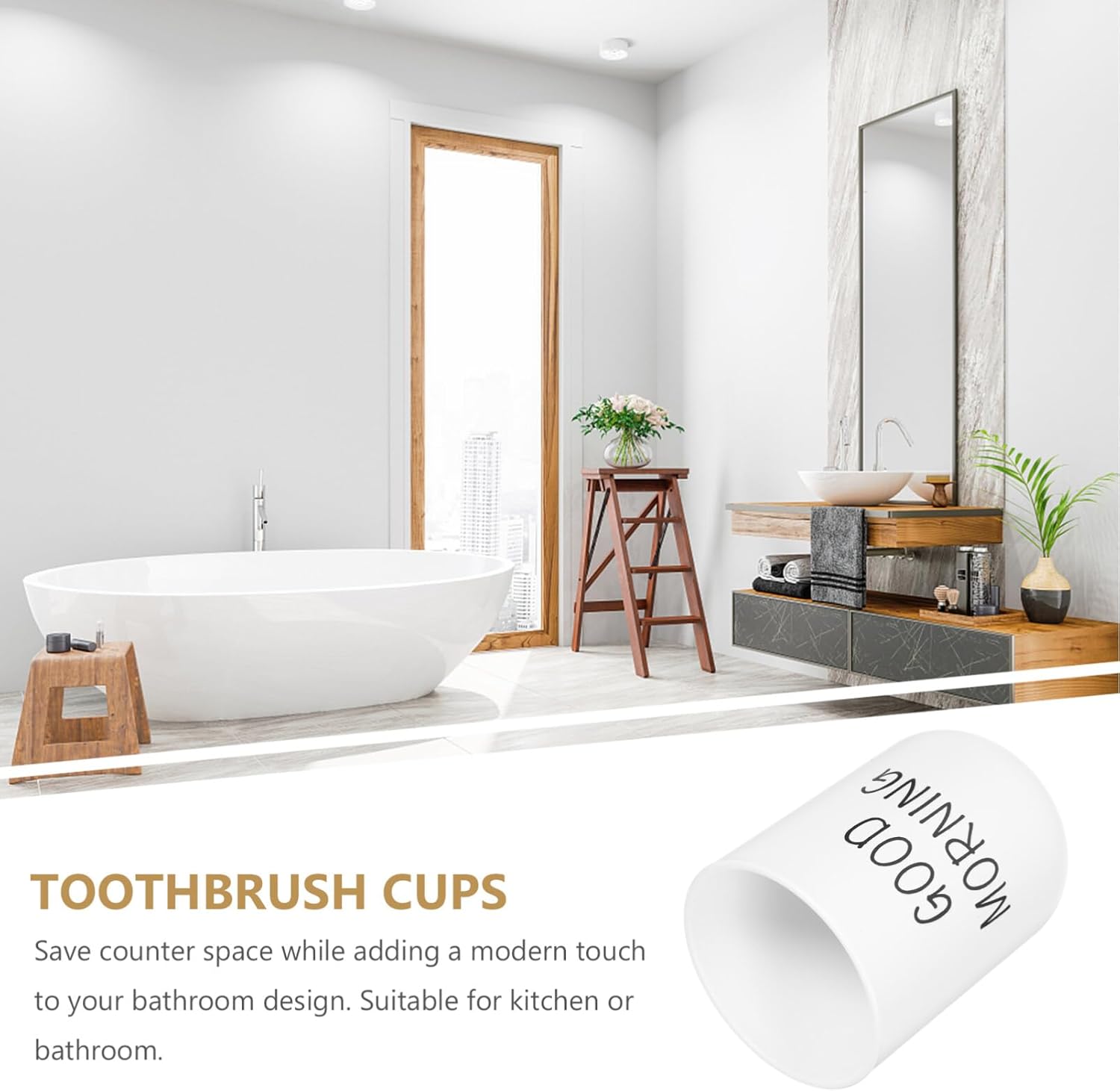 Alipis 2pcs Toothbrush Cups Holder for Bathroom