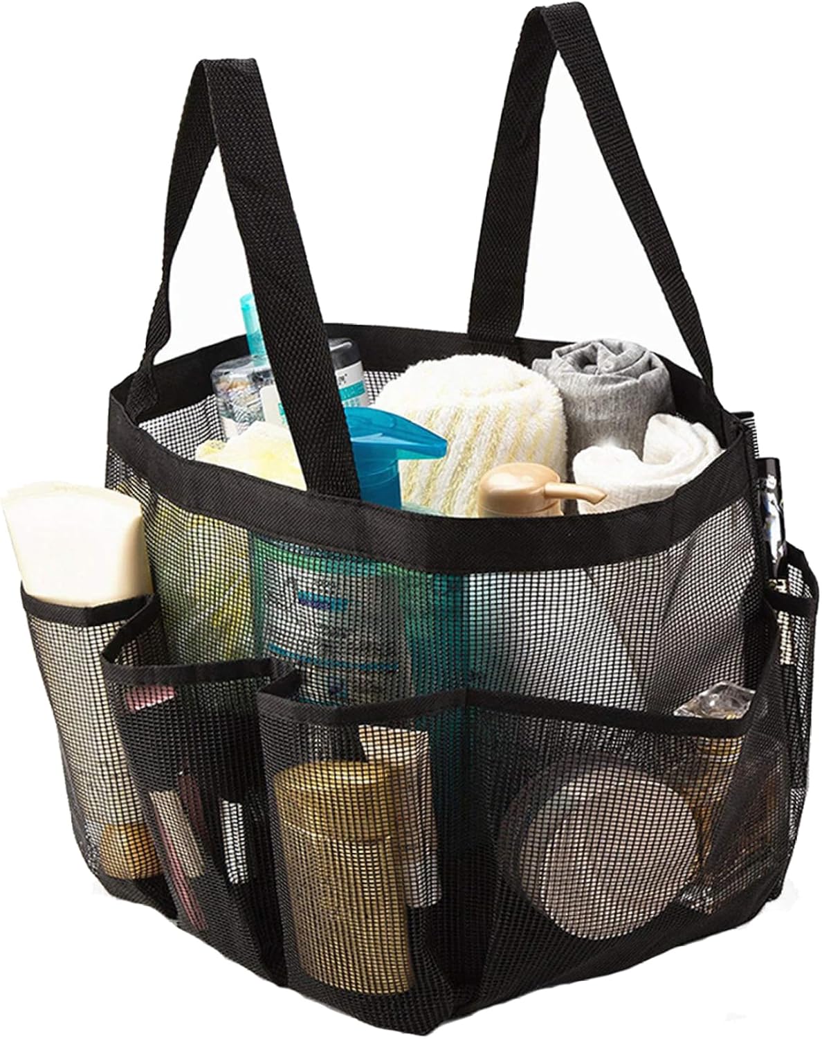 Iewroyt Portable 71x55x79 Inch Shower Basket with 7 Outer Pockets