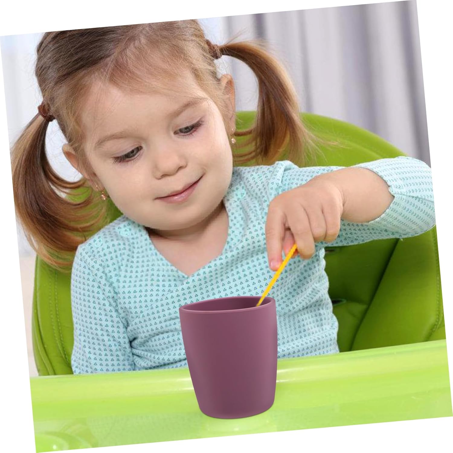 Kids Silicone Open Cup Spill-Proof Bath Toothbrush Cup