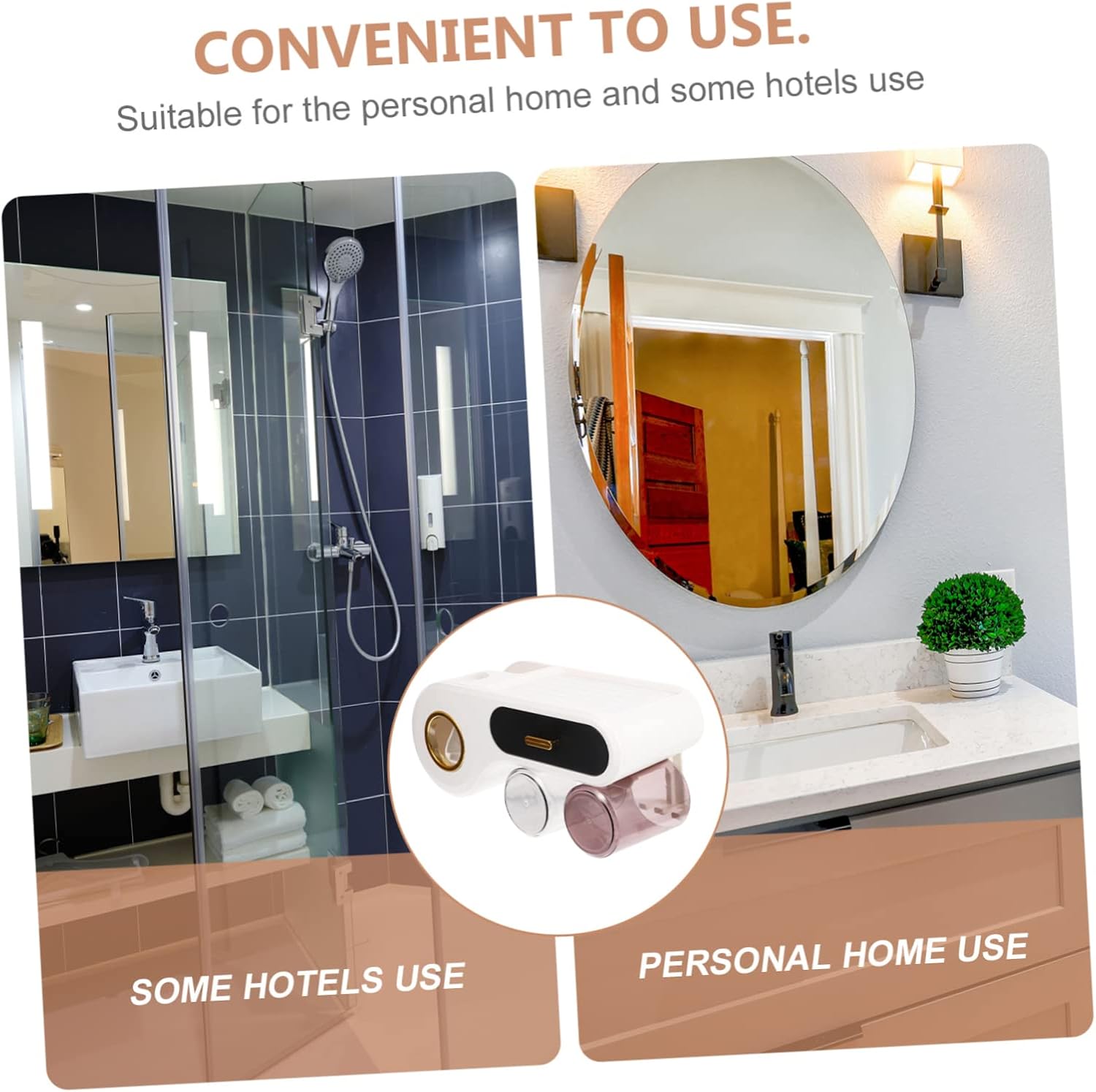 PRETYZOOM Wall Mounted Toothbrush Holder