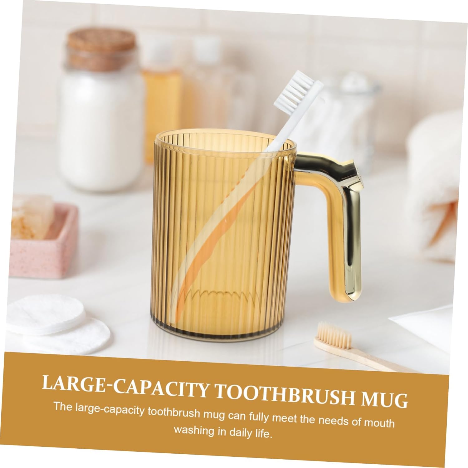 Gold Handle Creative Toothbrush Holder