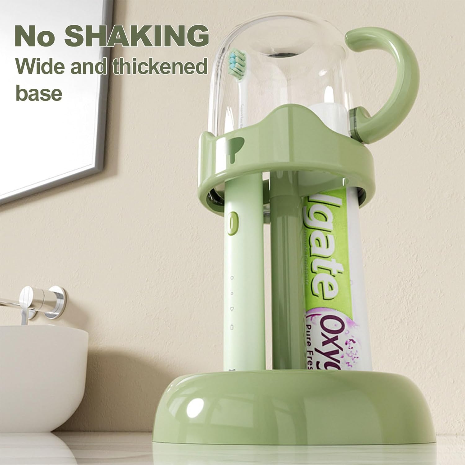 Adjustable Toothbrush Holder 2-in-1 Design for Bathrooms Travel