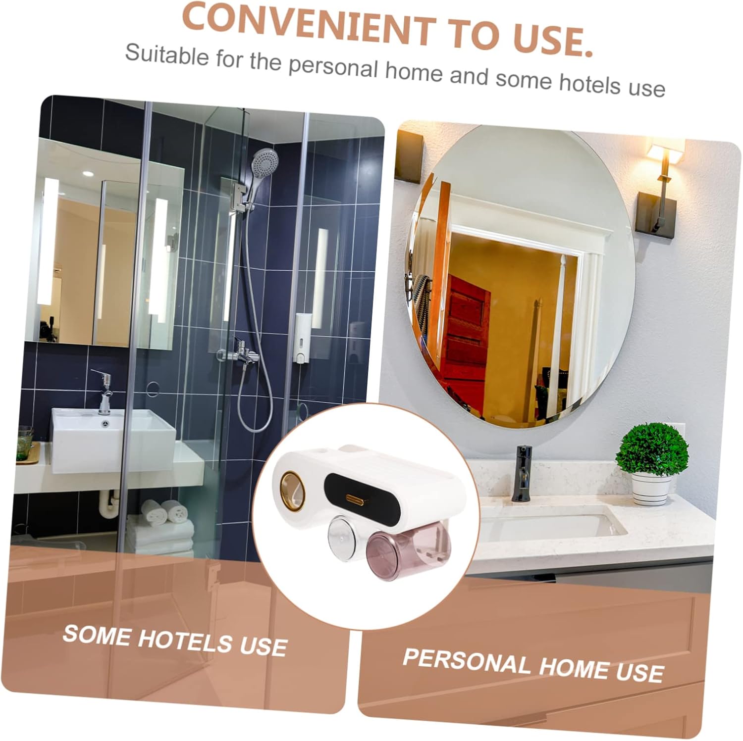 Elegant Wall-Mounted Toothbrush Holder Space-Saving Organizing Rack