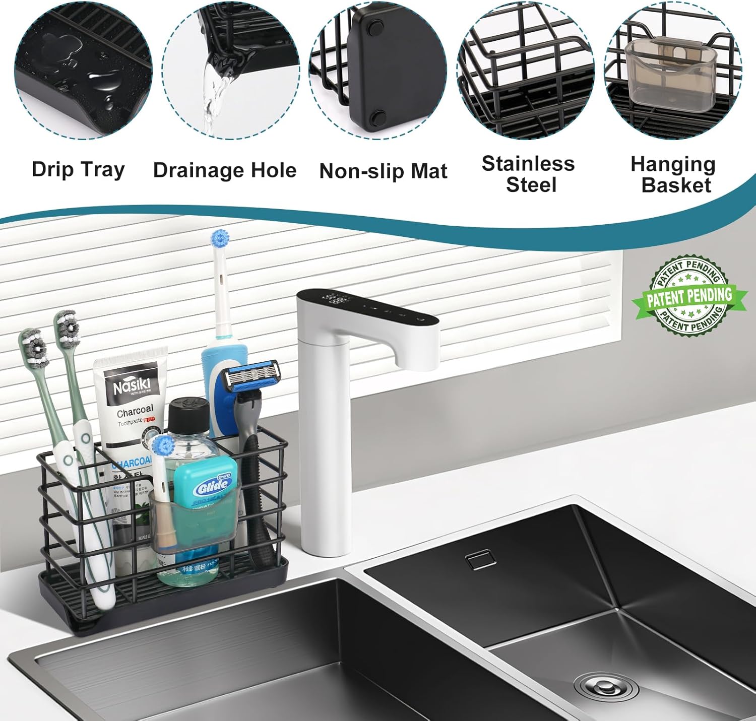 Fast-Mounting Electric Toothbrush and Toothpaste Holder