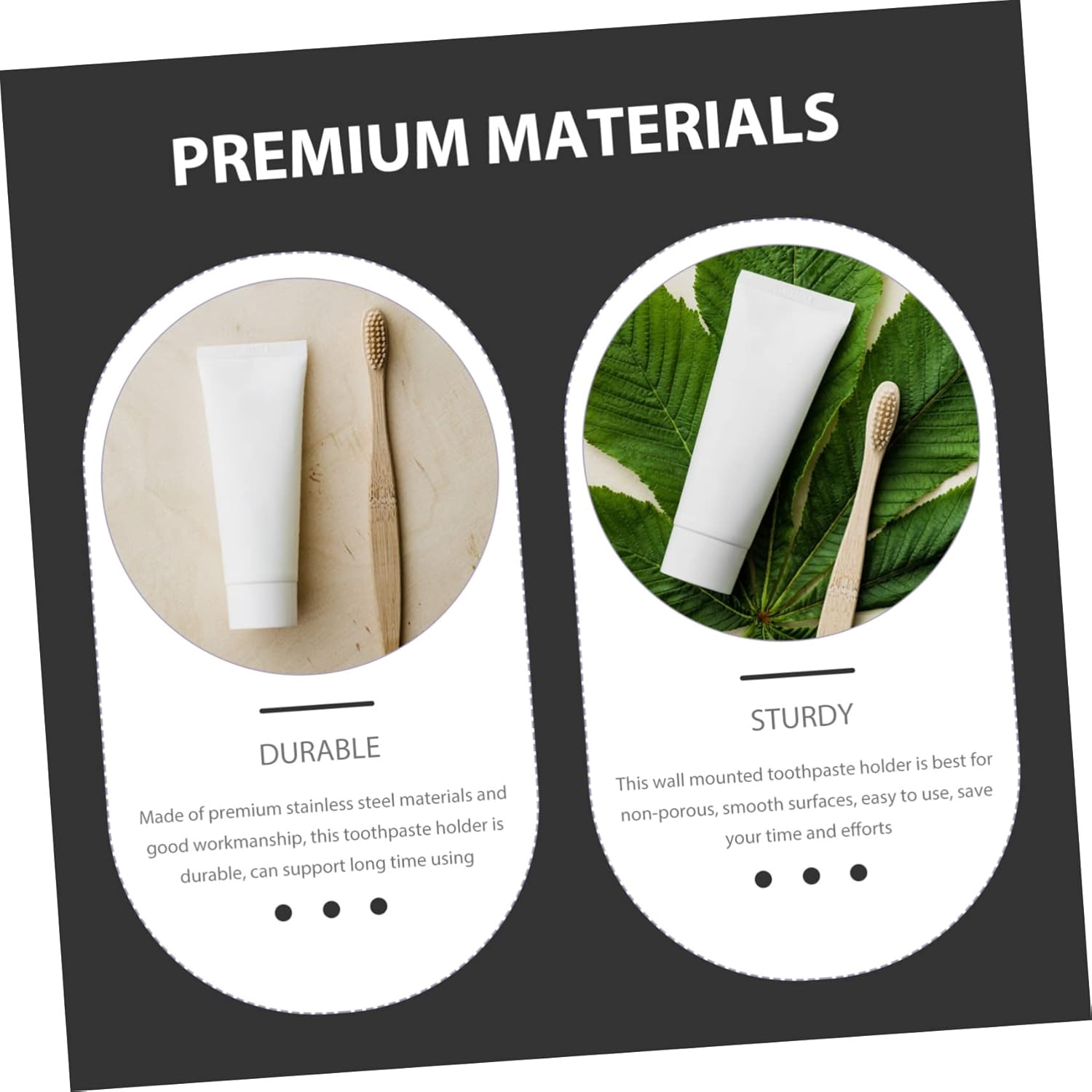 Pro Organizer - Wall Toothpaste Holder - Stainless Steel Easy to Install - No Rust Lightweight