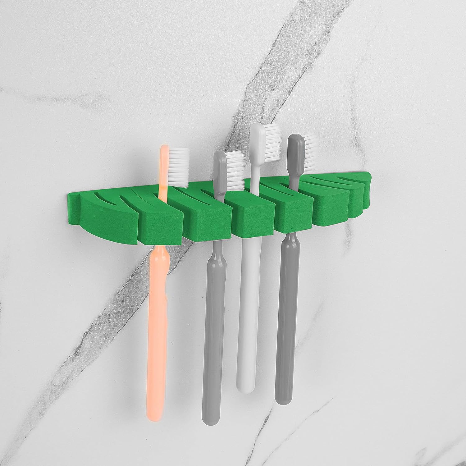 Durable Versatile Wall-Mounted Toothbrush Plug Towel Organizer Self-Adhesive Multi-Surface Compatible