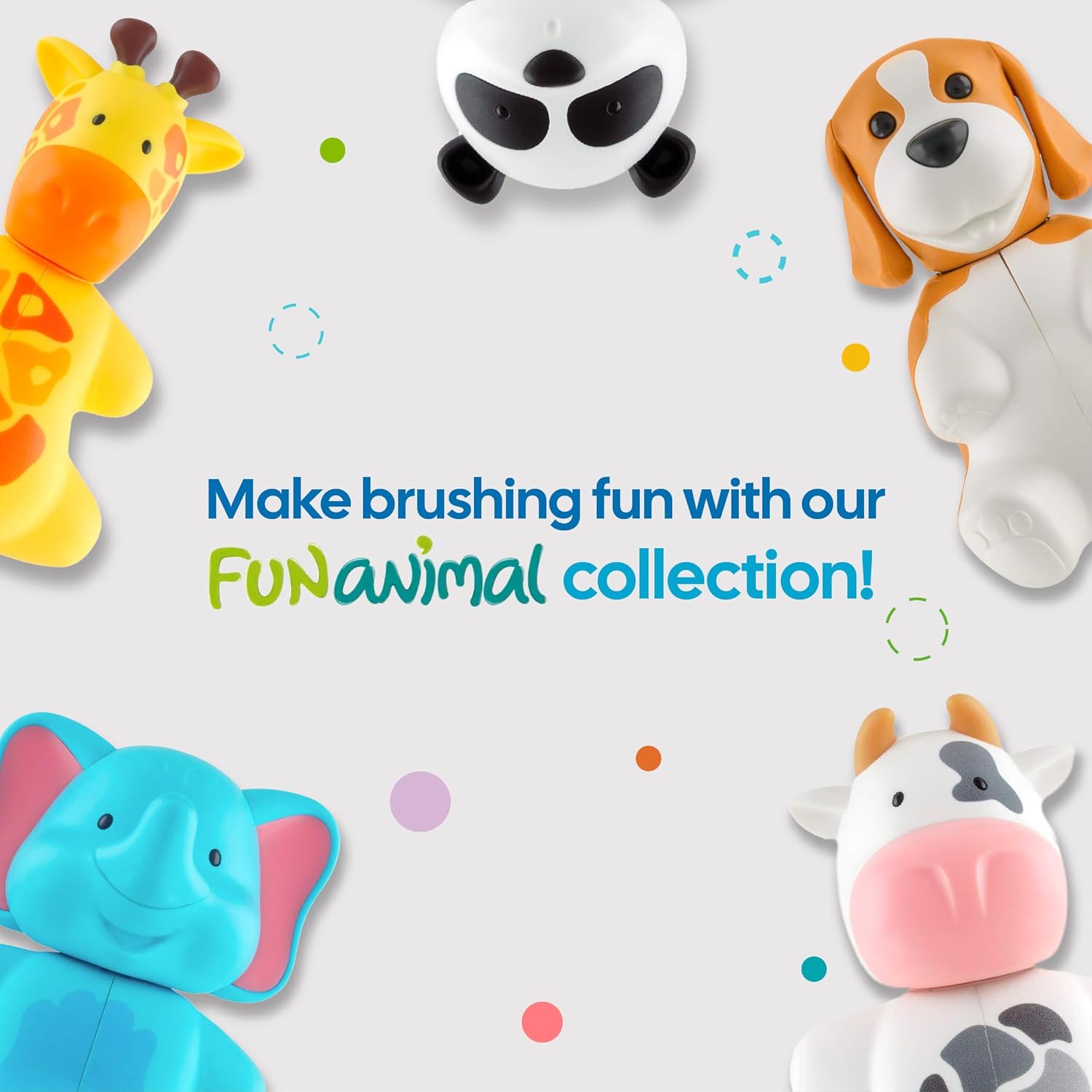 Flipper Fun Animal Toothbrush Cover - Suction Cup Holder for Kids