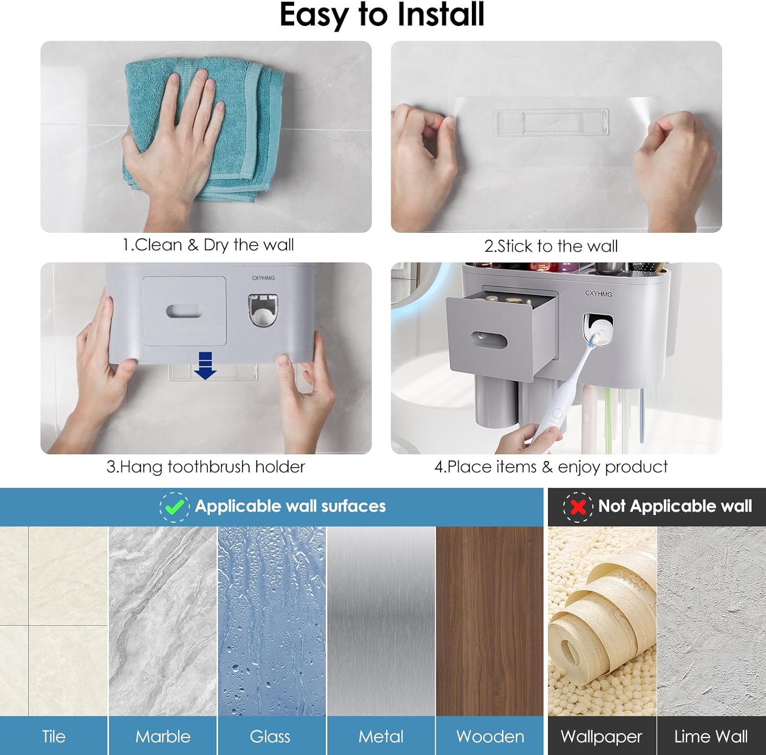Automatic Toothpaste Squeezer for Kids Wall-Mounted