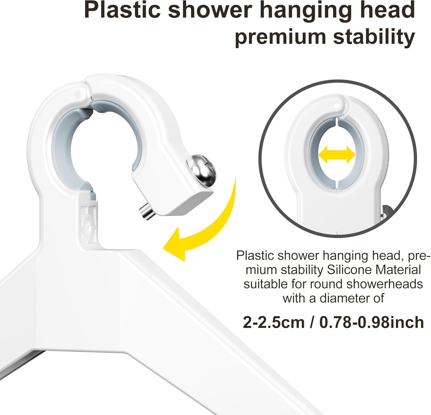 Orimade Adjustable Anti-Slip Shower Caddy Over Shower Head
