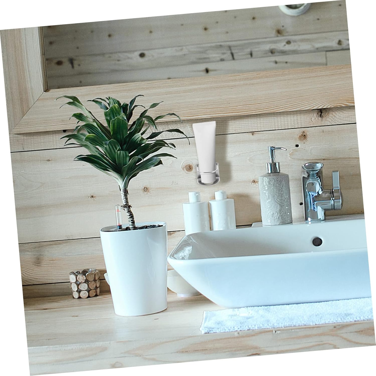 Pro Organizer - Wall Toothpaste Holder - Stainless Steel Easy to Install - No Rust Lightweight