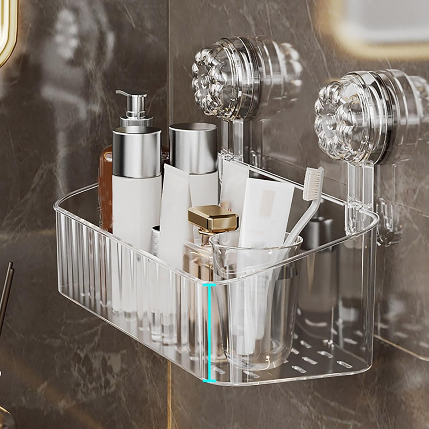 Quick Set-Up Wall-Mounted Shower Organizer