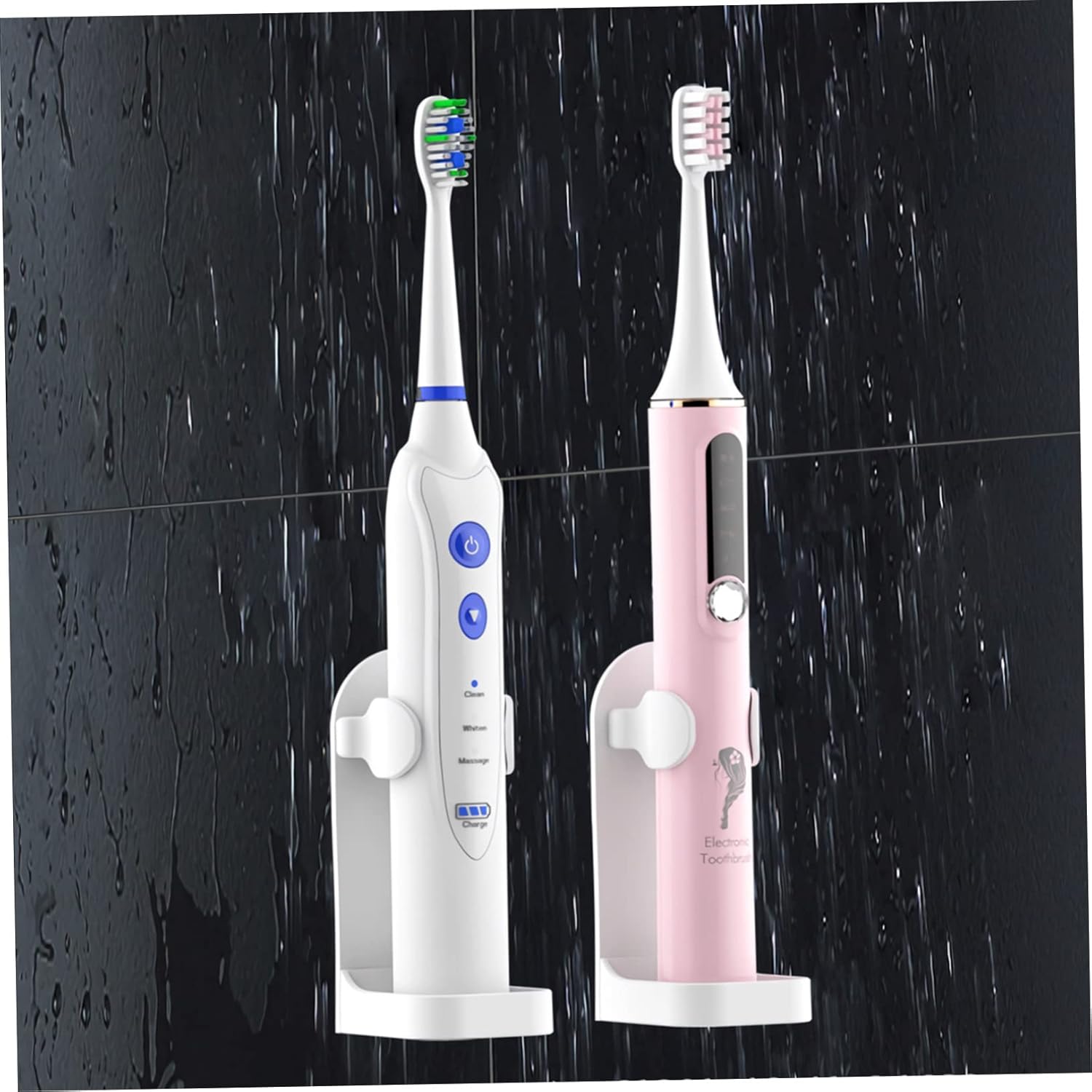 HOLIBANNA Two-Pack Wall-Mounted Electric Toothbrush Holder
