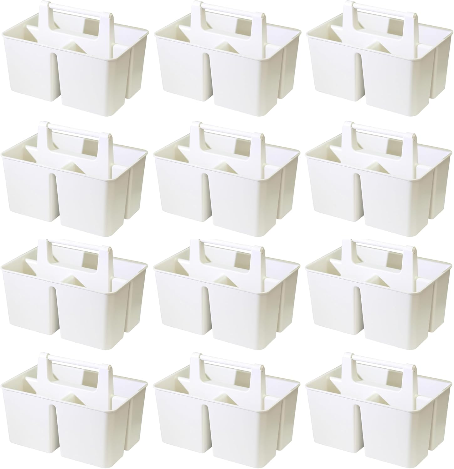 12-Pack Ivory shower caddy organizer with handle compact portable