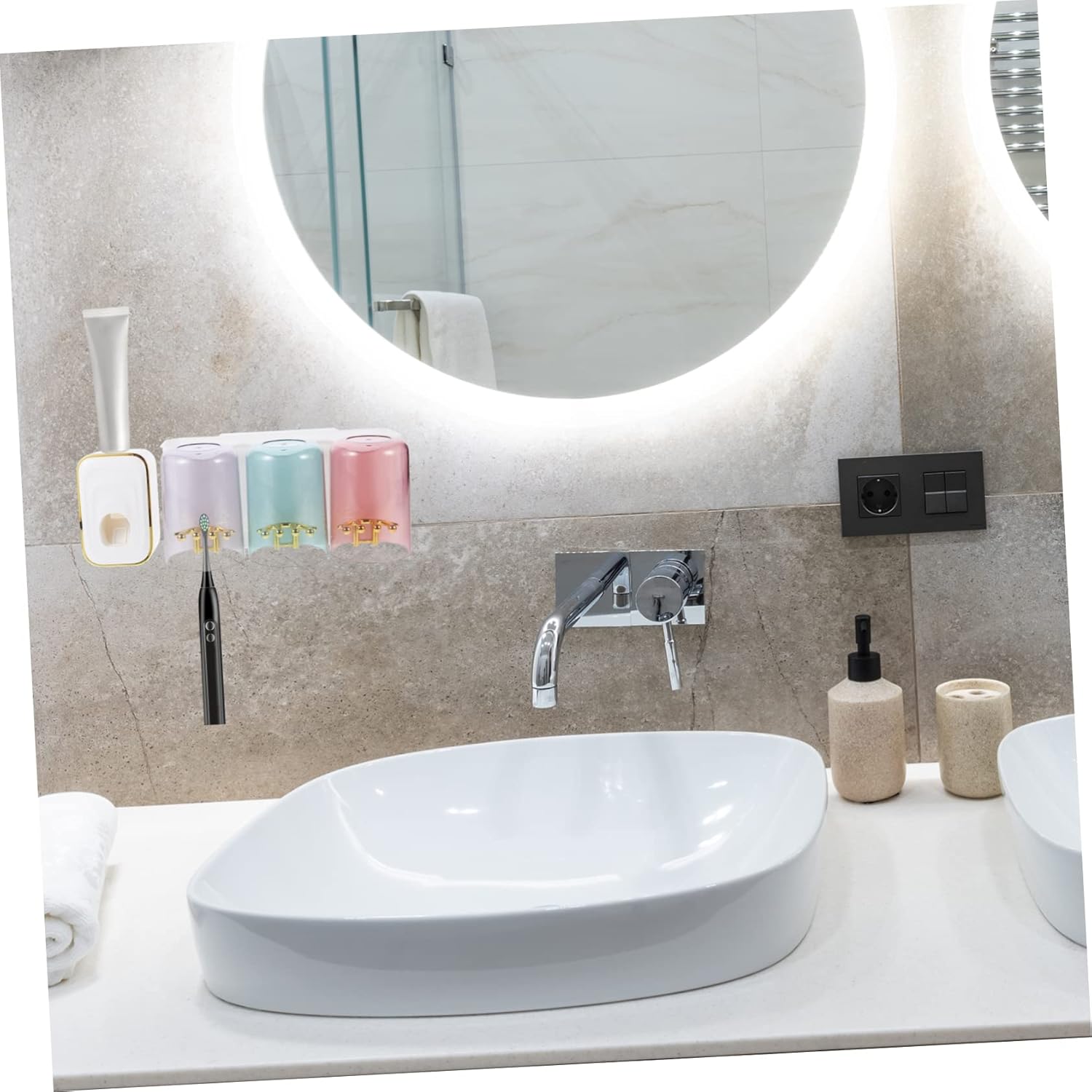 Premium Wall-Mounted Toothbrush Holder Squeezer for Home Use