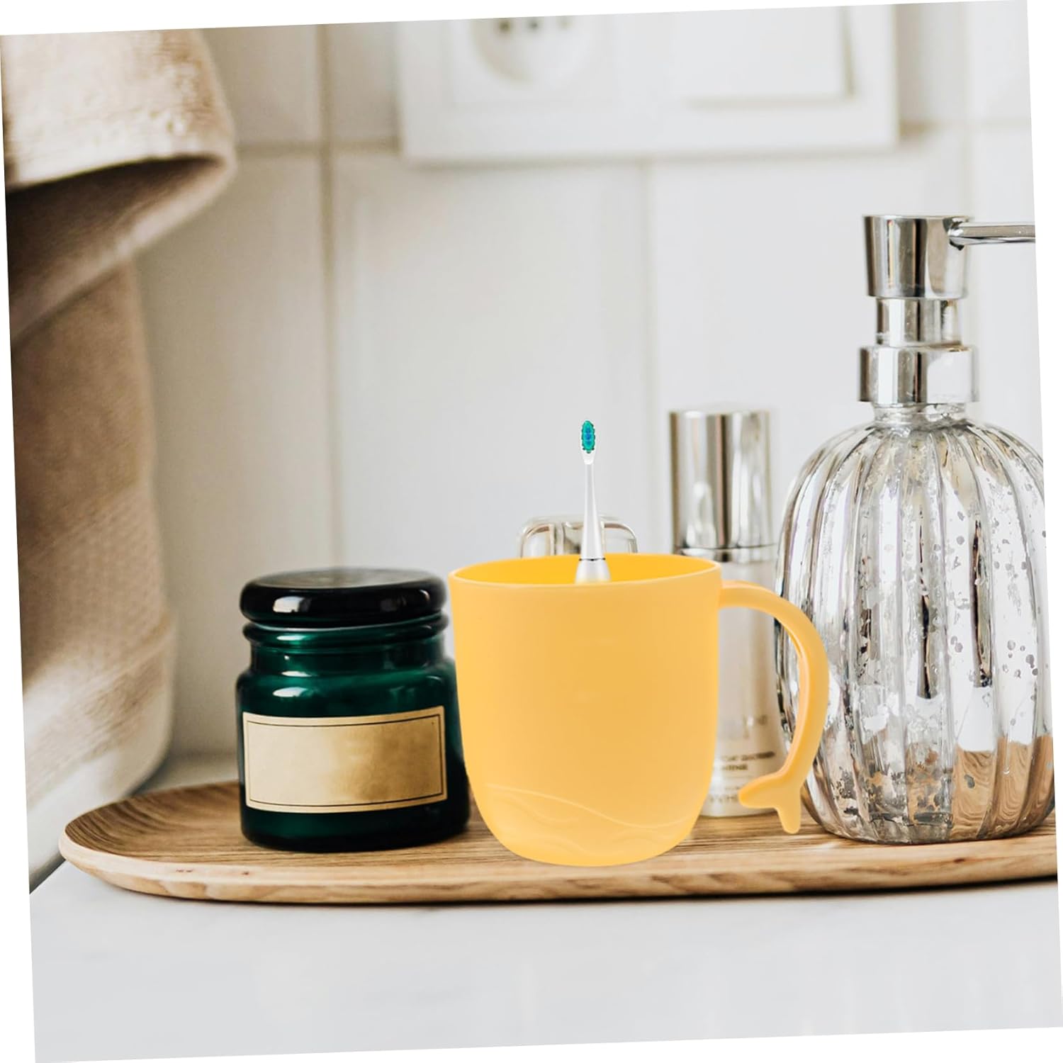 Exclusive 2Pack Dolphin Tail Handle Bathroom Cups
