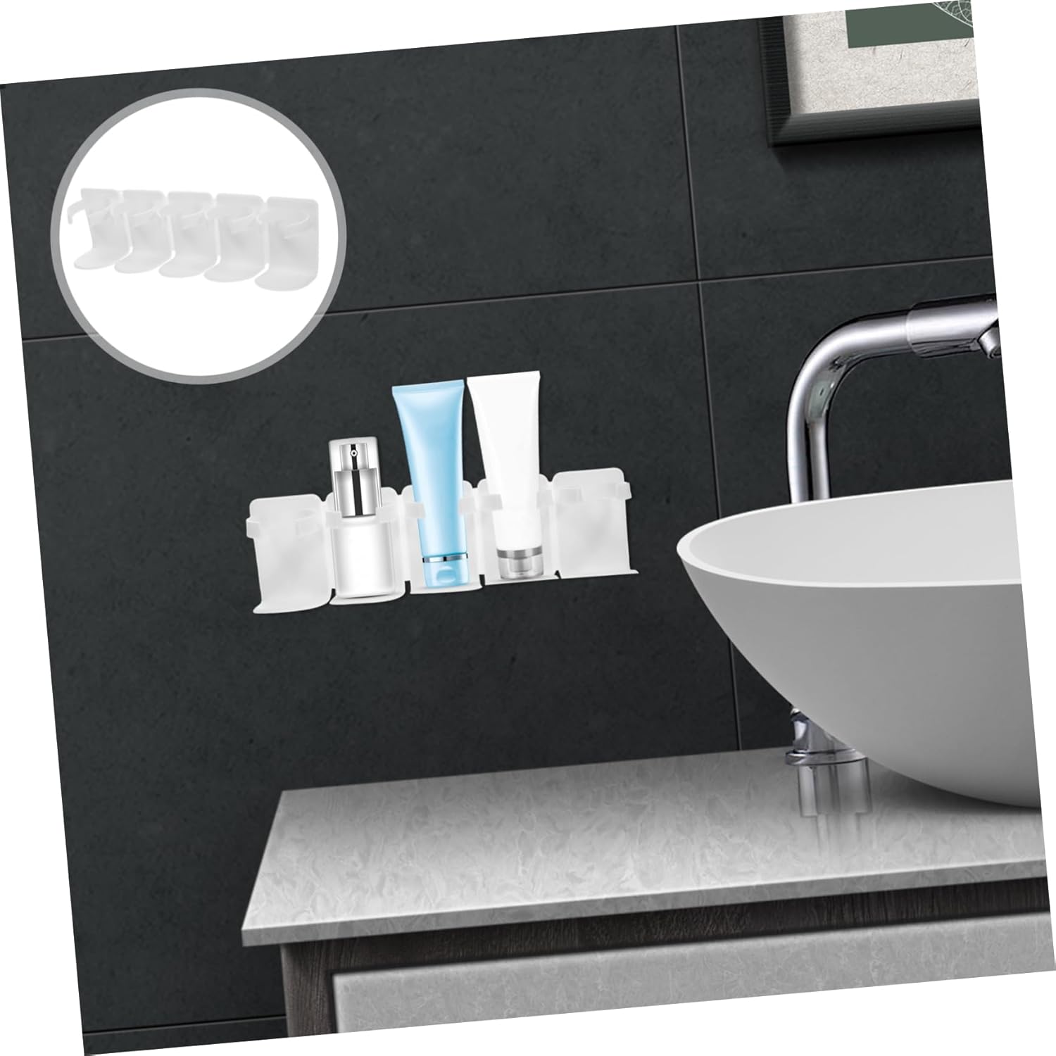 No-Drilling Makeup Organizer Wall-Mounted