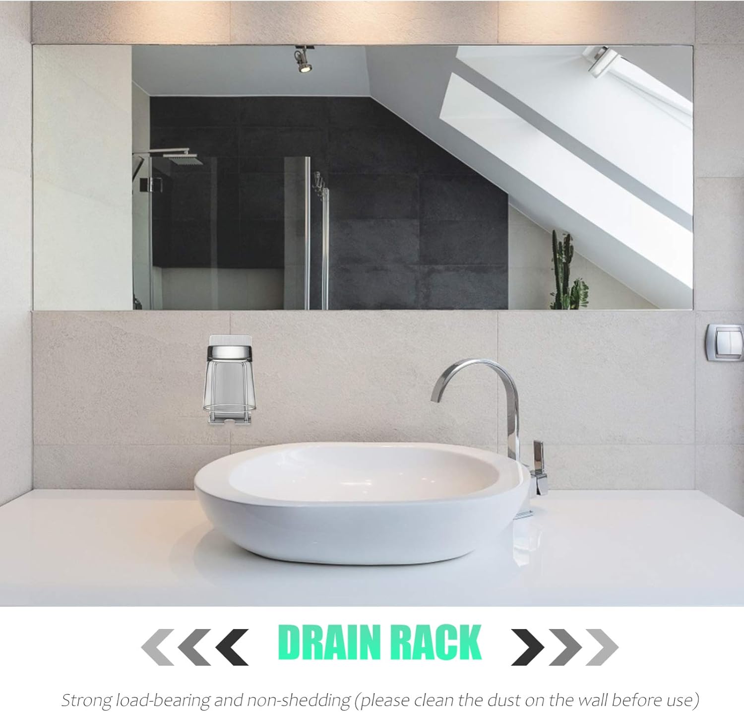 2pcs Wall Mounted Cup Holder Toothbrush Dispenser Stand