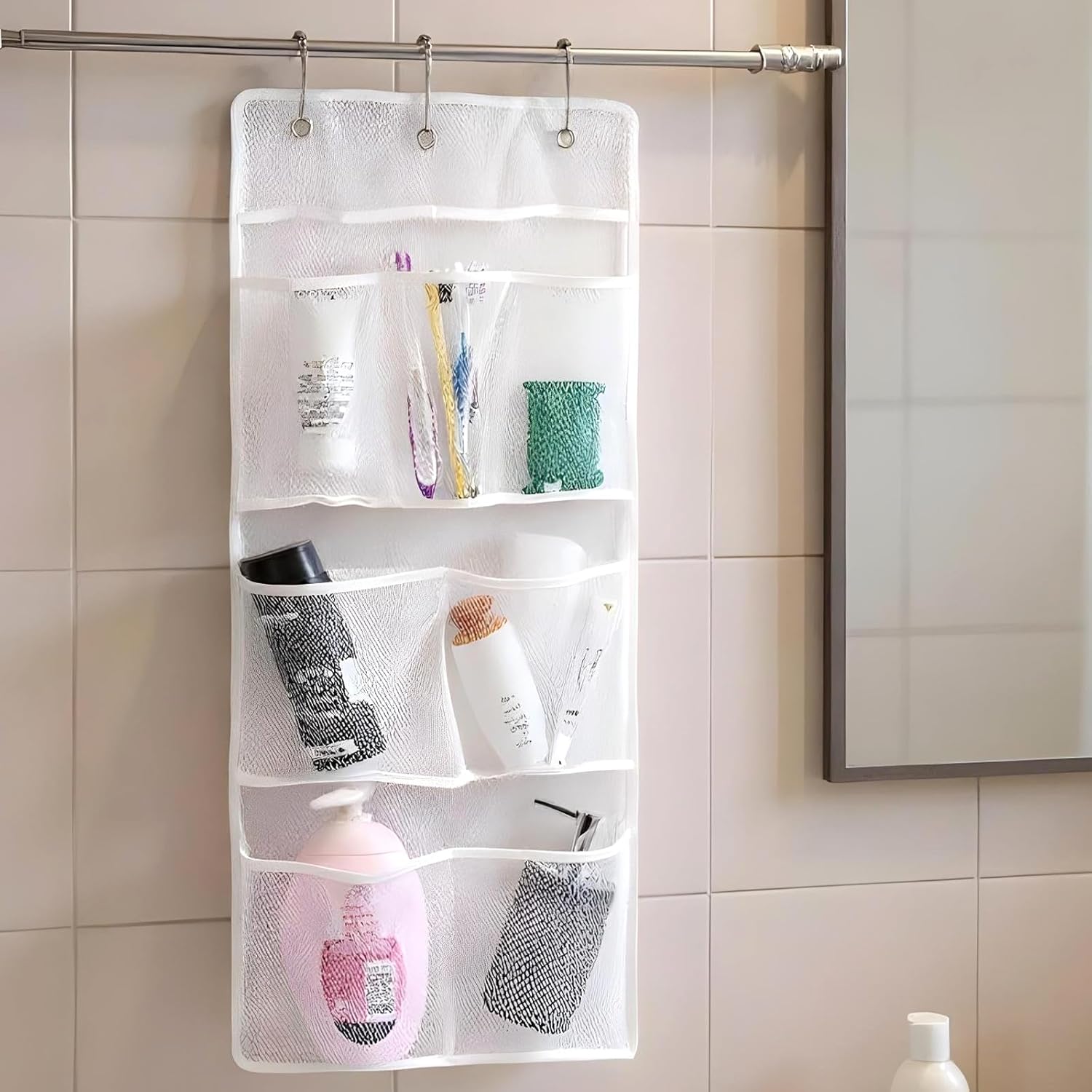 Durable Mesh Shower Caddy for RV Cruise Bathroom Storage