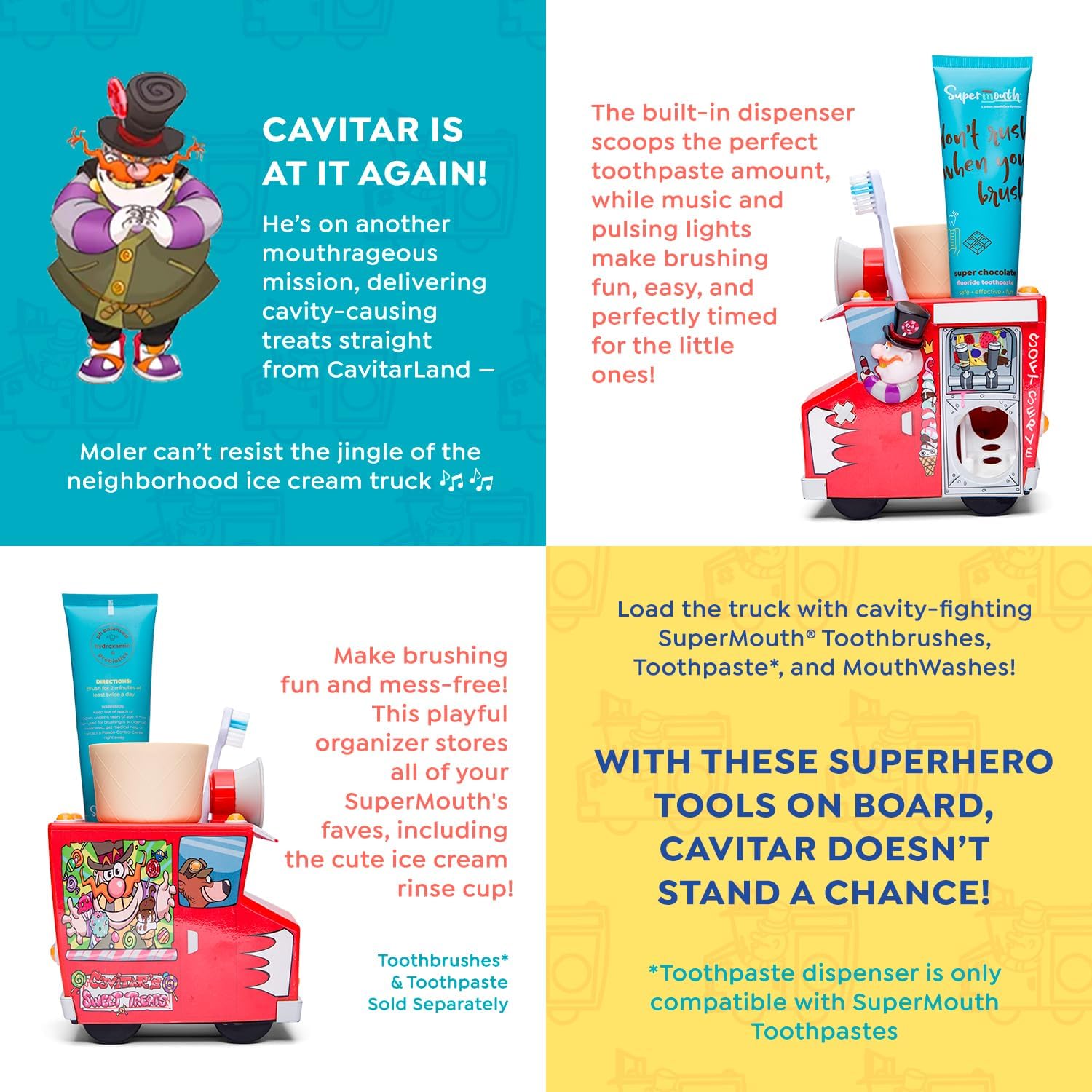 SuperMouth Kids Oral Care Organizer with Music