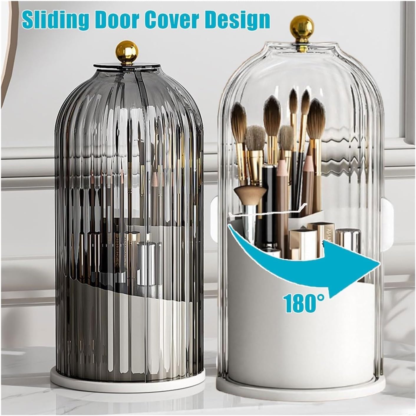 Slide Lid Toothbrush Holder