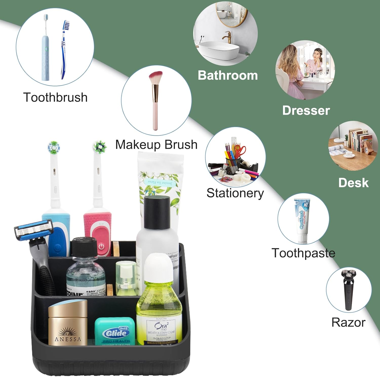 Compact Styleful Toothbrush Organizer
