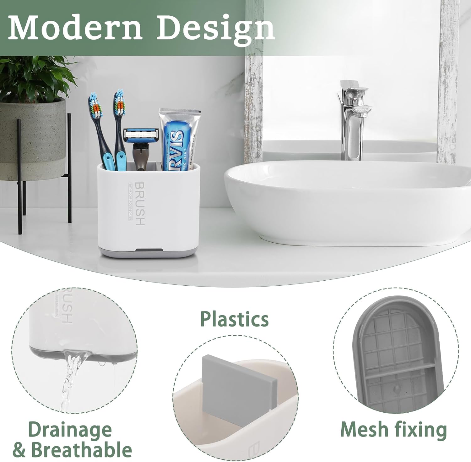 Compact Styleful Toothbrush Organizer