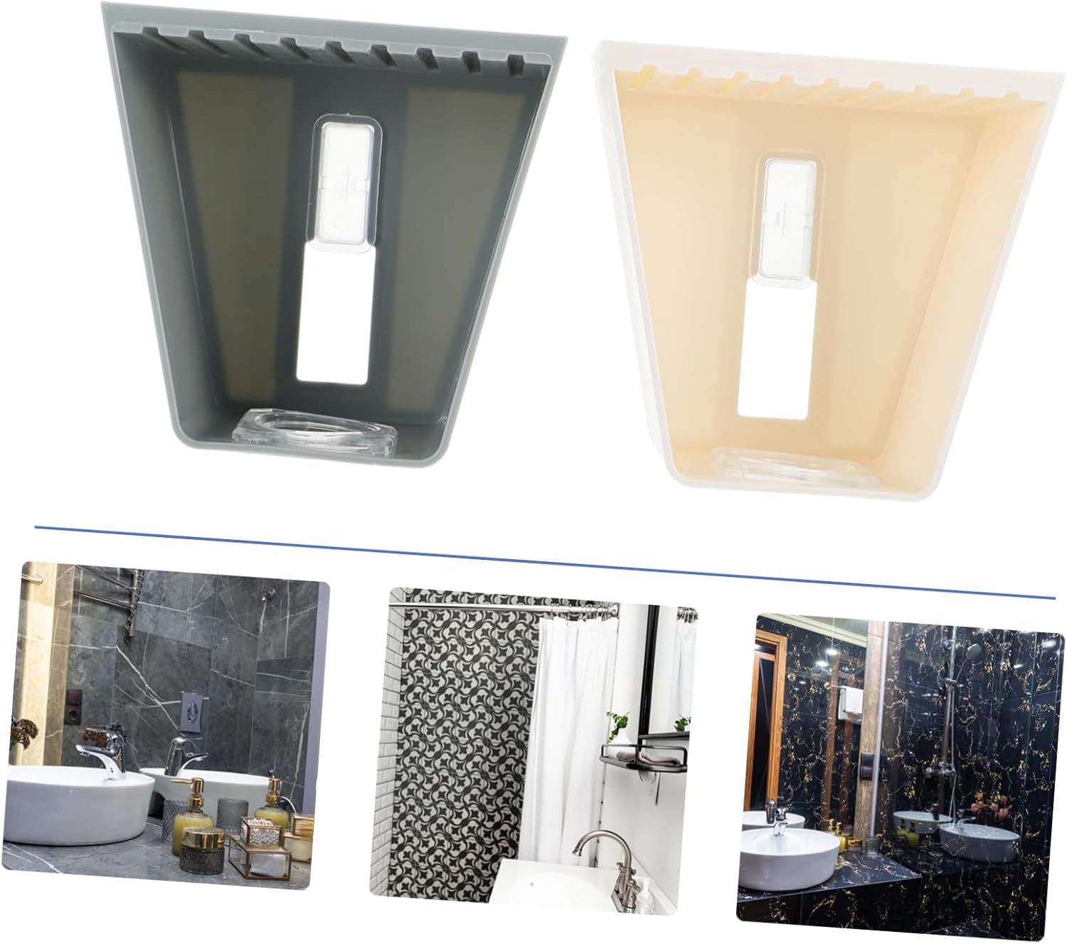 2-Piece Wall-Mounted Storage Racks for Bathroom