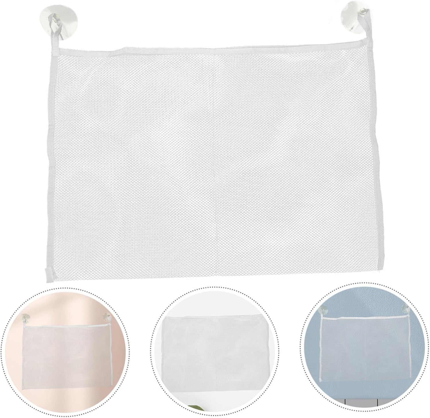 Luxshiny 2-Piece Hanging Bath Toy Storage Bag Mesh Organizer
