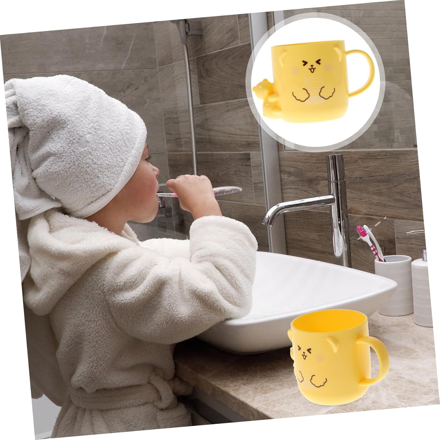 Gleavi 2-Pack Kids Toothbrush Spit Cup