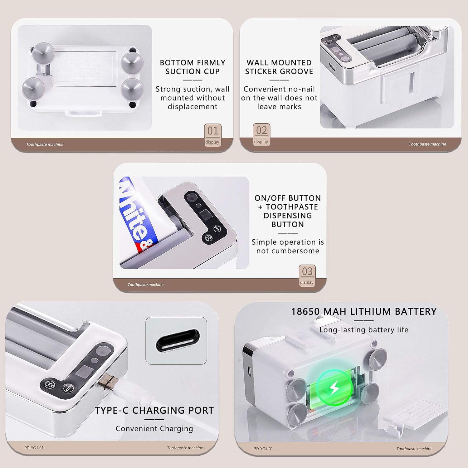 Automatic Toothpaste Squeezer for Adults Kids
