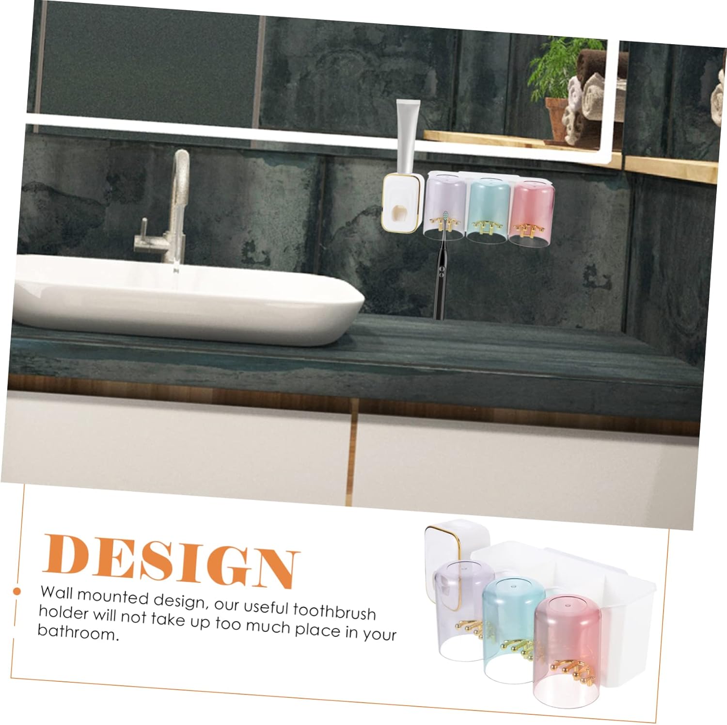 Space-Saving Wall Mounted Toothbrush Paste Organizer