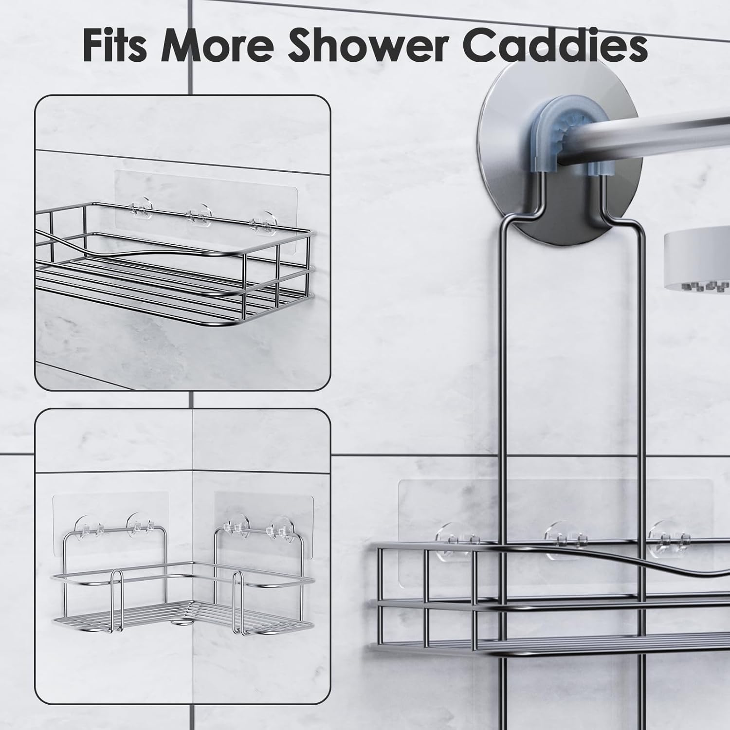 Lsnisni12-Piece Replacement Shower Adhesive Caddy Hooks
