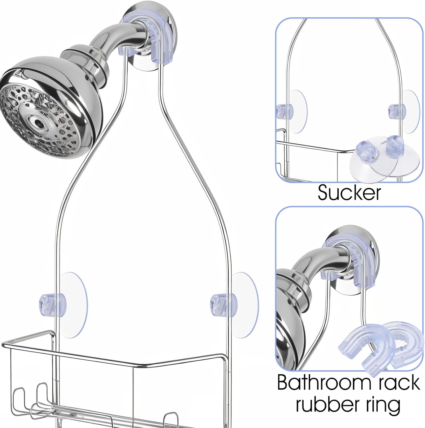 9-Piece Suction Cup Set for Shower Caddy