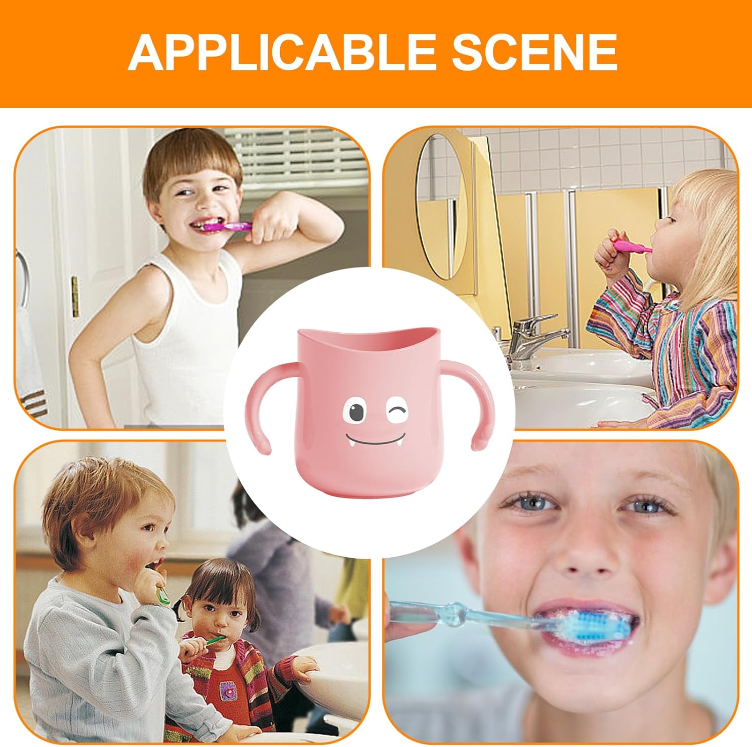 Awakentti 2 Pcs Kids Toothbrush Cup with Dinosaur Design