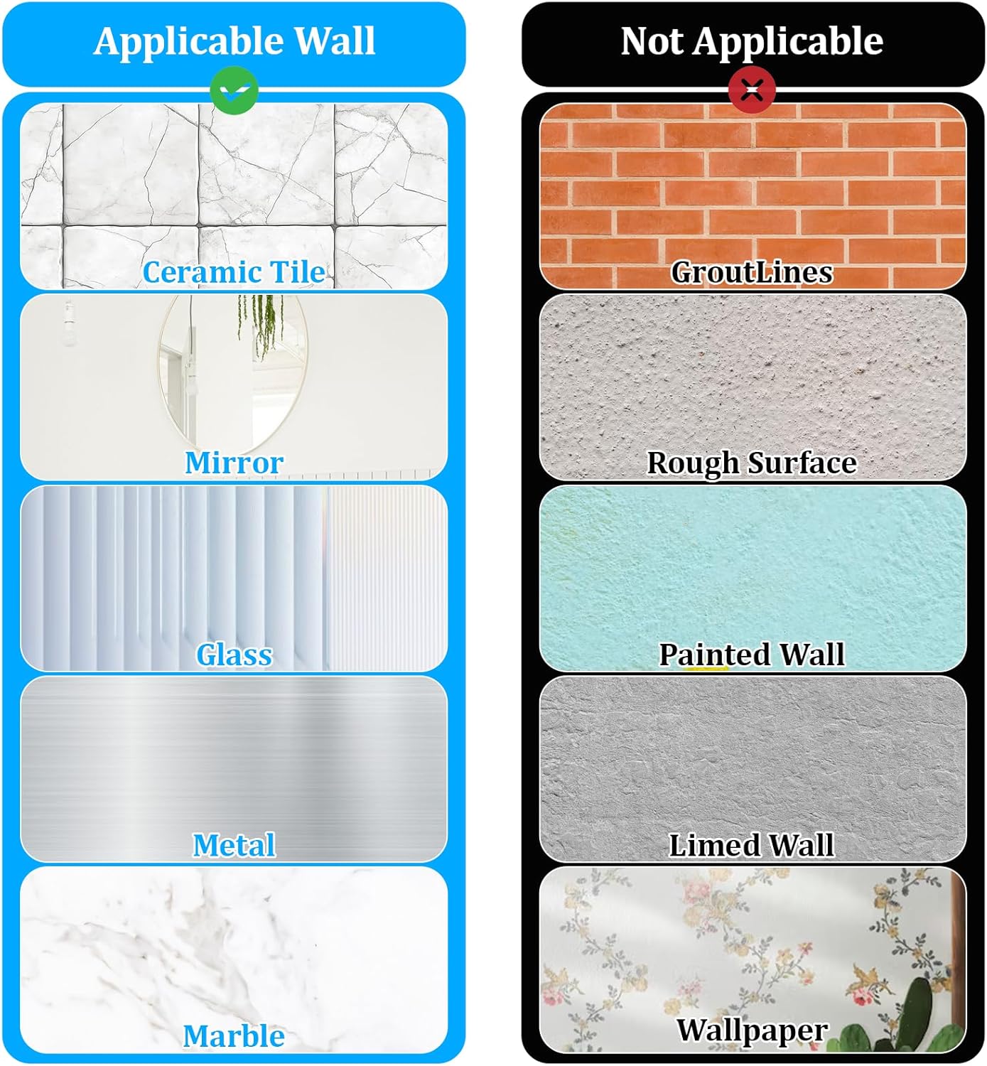 Wall-Mounted Acrylic Shower Caddies