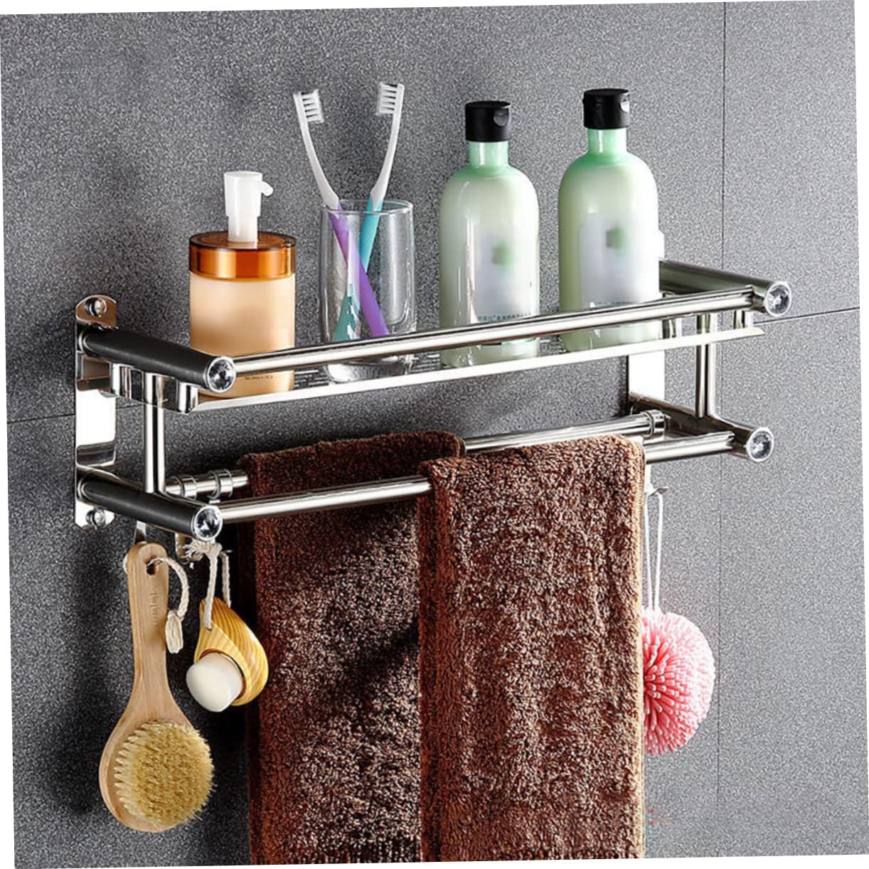 HEALLILY Stainless Steel Bath Storage Rack