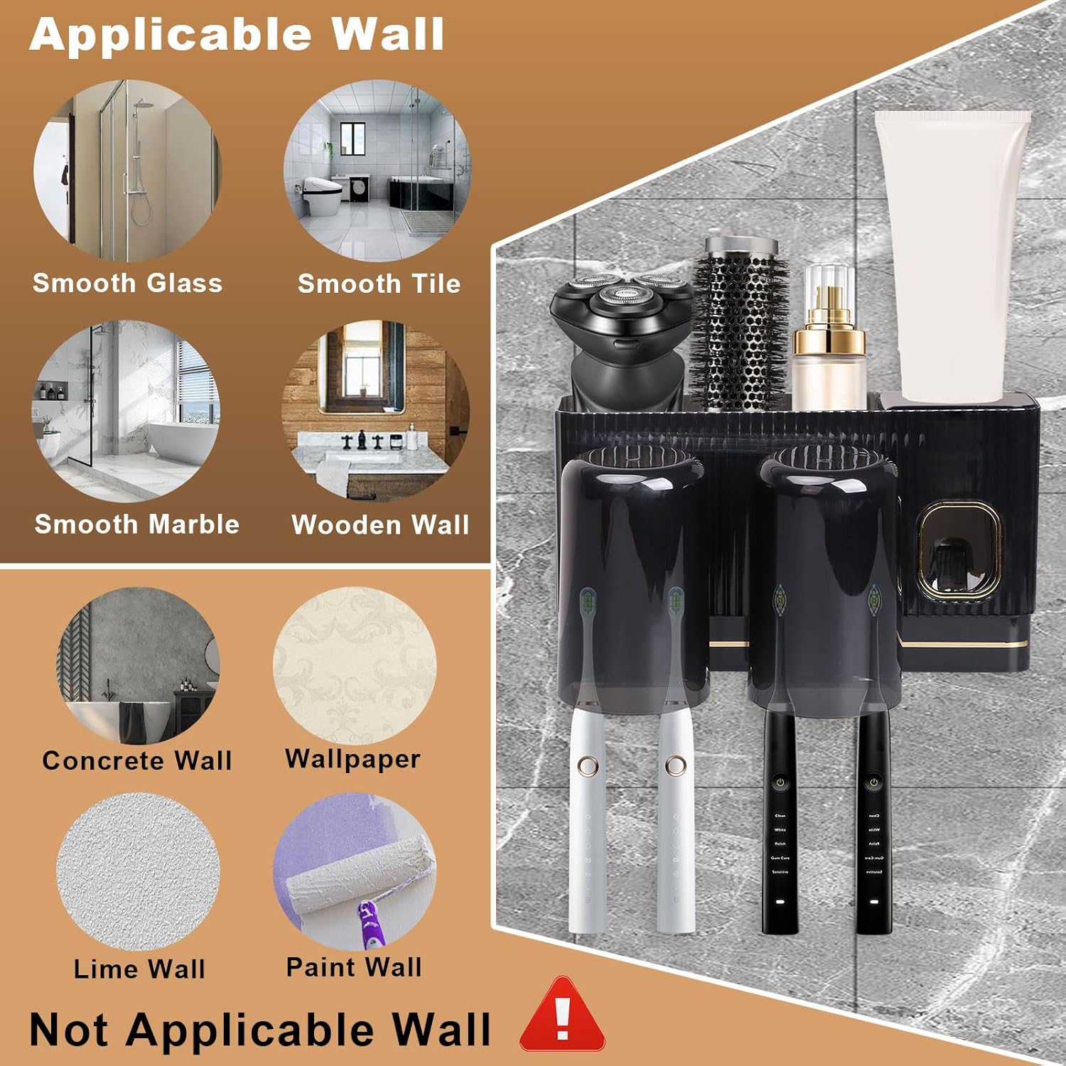 BigKingWall-Mounted Toothbrush Holder Kit