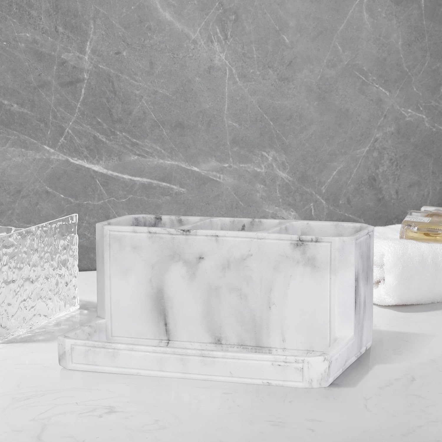 Lux 3 Compartment Vanity Organizer Durable Stylish